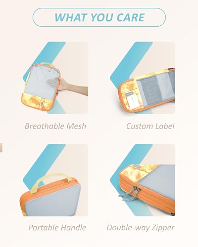 image for BAGSMART 6 Set Compression Packing Cubes for Travel, Lightweight Vacat