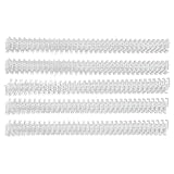 Telituny Dorso per rilegatura a filo doppio 100 pezzi, capacità di 60 fogli, passo 3:1, 34 anelli, diametro 9,5 mm, kit per carta A4 (Bianco)