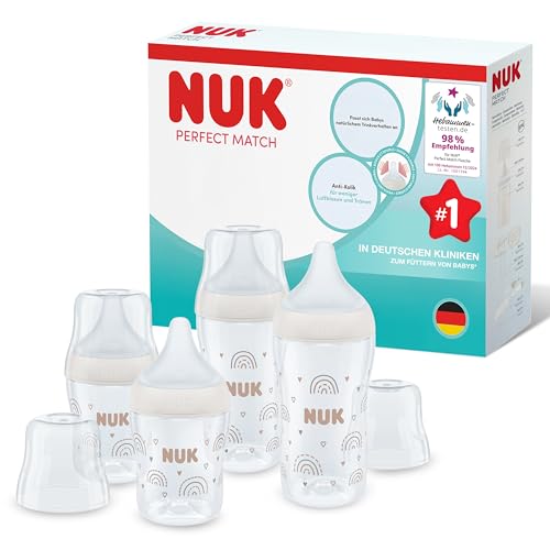 NUK Perfect Match Babyflaschenset | Ab 3 Monate | Passt sich dem Baby an |...