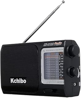 راديو Kshibo 8120 بترددات FM/MW/SW / حساسية عالية / تصميم جذاب / صوت قوي / هوائي تلسكوبي / مدخل سماعة أذن، يعمل بالكهرباء أو بالبطاريات