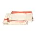 LinenMe Linen Provence Hand and Guest Towels, 18 by 28-Inch, Natural Red Striped, Set of 2