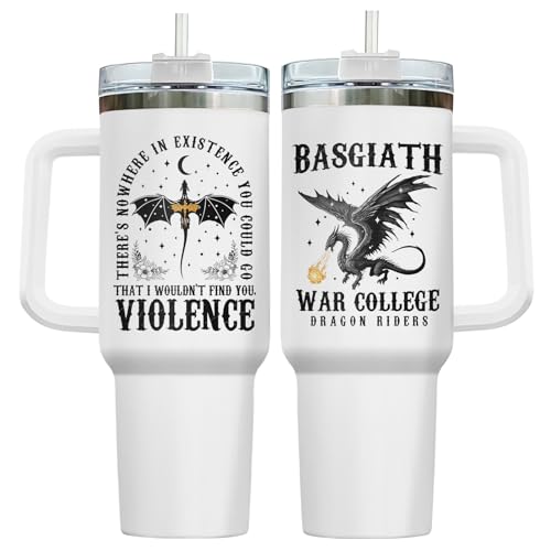 34HD Dragon Rider Tumbler 40oz, Fantasy War College Coffee Mug