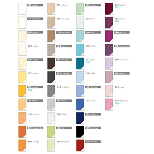 Estella Mako Jersey Spannbettlaken in 41 Farben 90 - 100x200 cm 8 Estella Zwirn Jersey Spannbetttuch, Spannbettlaken für Boxspringbetten GRATIS 1x SCHAL GRATIS (180x200 cm bis 200x200 cm, weiss (100))