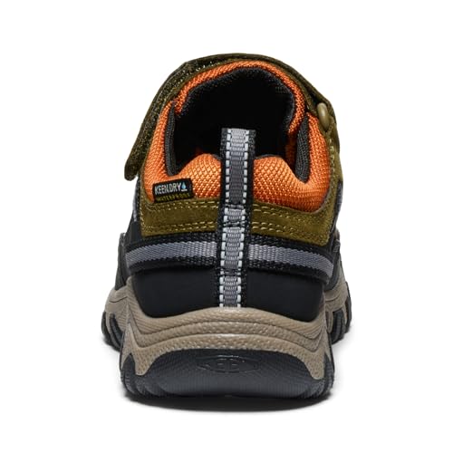 KEEN Unisex-Child Targhee 4 Low Height Durable Comfortable Waterproof Hiking Shoes, Dark Olive/Gold Flame, 8 by KEEN - Used condition - Image 7