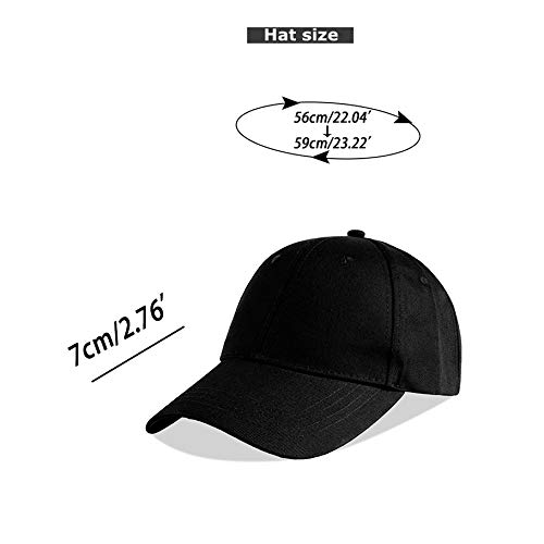 Langzhen Baseball Dad Cap 100% Cotton Fits Men Women Classic Adjustable Plain Hat(Structured-Black) #TOP5
