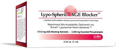 Lypo-Spheric AGE Blocker - 60 Packets | 313.5mg AGE Blocking Nutrients Per Packet | Liposome Encapsulated for Maximum Bioavailability | Professionally Formulated | Blocks Formation of Advanced Glycation End Products (AGE) | 2,450 mg Essential Phospholipids Per Packet