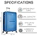 FLYMAX 24" Medium Suitcase 4 Wheel Lightweight Luggage Hard Shell ABS Travel Case Hold Check in Fits 15kg - 20kg Medium Size + 3 Digit Lock + Telescopic Handle 67 Litre Capacity