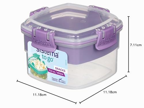 Miniatura 10 de Sistema Snacks To Go Recipiente Para Guardar Alimentos 400 Ml Tarrina Pequeña Para Aperitivos Con Compartimentos Sin Bpa Colores Surtidos
