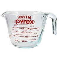 Pyrex Prepware 8-Cup Measuring Cup Standard Packaging 1 Cup Clear/Red