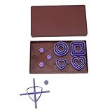 CHICIRIS Kit de Herramientas para Hacer Botones de Arcilla Polimérica, Máquina Multifuncional para Hacer Botones de 4 Formas y 3 Tamaños con Cortadores para Manualidades de Joyería,