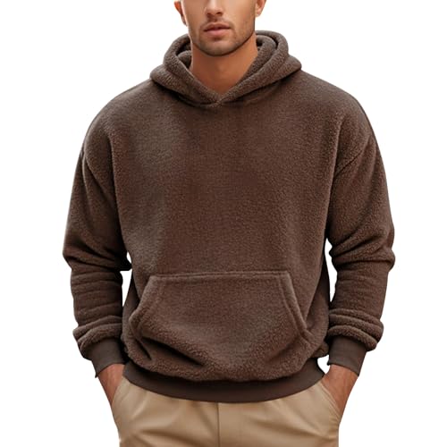 Big and Tall Hoodies for men Casual Long Sleeve Hooded Drawstring Fall Winter Oversized Sweatshirts With Pockets