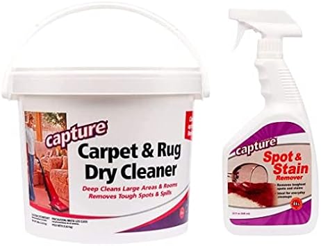 Capture Carpet & Rug Dry Cleaner 8 lb & Capture Spot and Stain Remover 32 oz, Couch, Sofa Cleaner and Stain Remover - Bundle