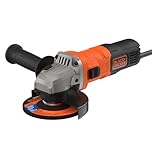 BLACK+DECKER 115mm 710W Compact, Corded Angle Grinder, BEG010-QS, (Fitted with European Plug and Power Cable)