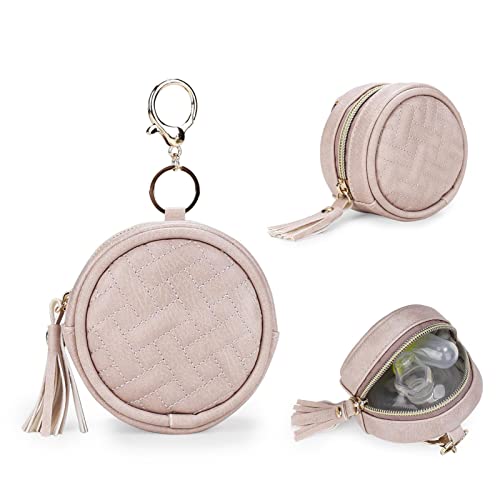 Bolsa porta-couro,Suporte chupeta para bolsa fraldas com fecho chave pod titular - Anexar aos sacos
