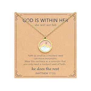 Silver/Gold Moving Mountains-Mustard Seed Faith Necklace for Women Teens
