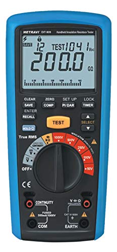 Metravi DIT-909 Digital Insulation Tester with Remote Test Probe & USB PC Interface