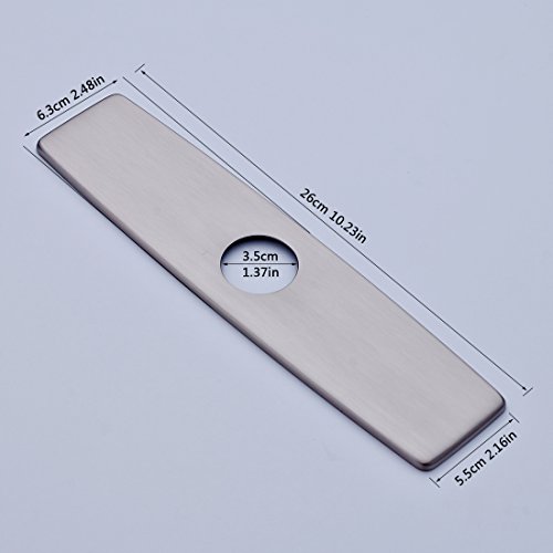 Fapully 10.23'' Kitchen Sink Faucet Hole Cover Deck Plate Escutcheon Brushed Nickel #TOP4