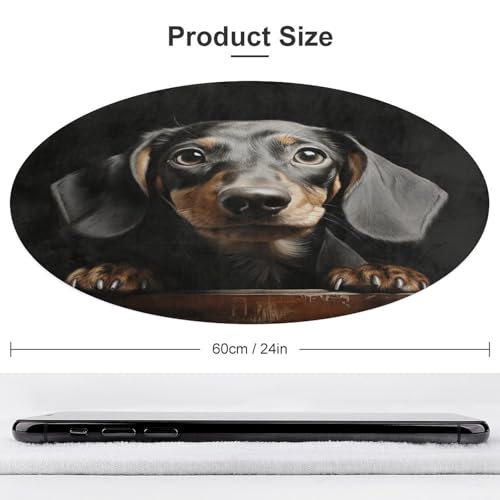 Alfombra de perro salchicha lavable para decoración de salón y dormitorio 4