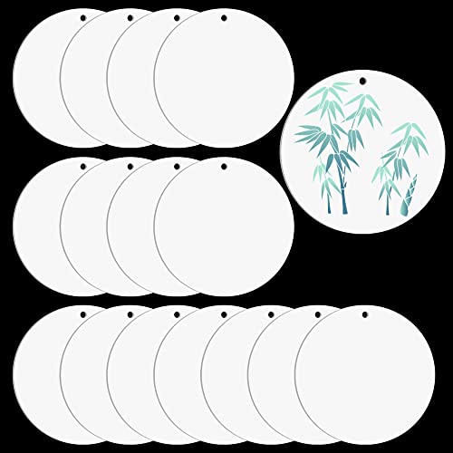 White Acrylic Circles Blanks 20 Pcs 4 Inch Round Acrylic Ornament Blanks