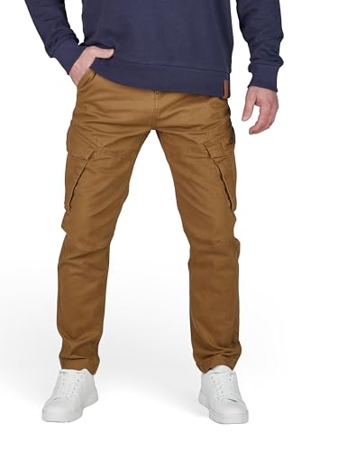 Pantalon cargo extensible homme riverso avec poches pratiques et coupe ajustée