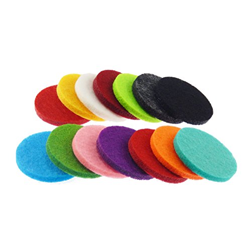 100Pcs Round Essential Oil Diffuser Locket Necklace Refill Pads Thickened Washable Absorbent 1 Inch Diameter(25X25Mm) #TOP15