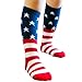 USA Flag Socks Kids Socks Casual Crew Fashionable Cotton Striped and Star Socks Knee High American Flag Sock for Boys, Girls, Baby, Toddler & Child (4-6 years)
