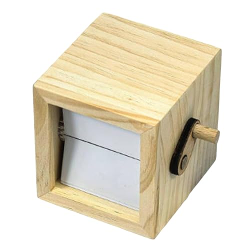 Fotos Flipbook, Caja Recuerdos Madera con Manivela, Caja Animación para Día Madre, Cumpleaños, Regalos Festivos para, Color Madera 8 Fotos, Individual