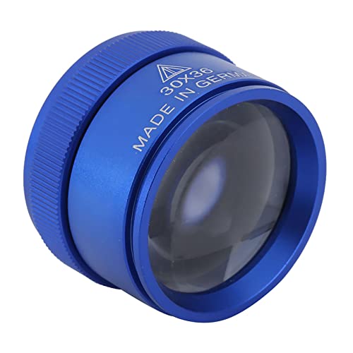 Lupa De Relojero 30X, De Ojo De Aleación De Aluminio Para Reparación De Relojes - Pequeña Y Liviana (Azul)