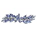 Faship Gorgeous Blue Rhinestone Crystal Small Floral Hair Barrette Clip