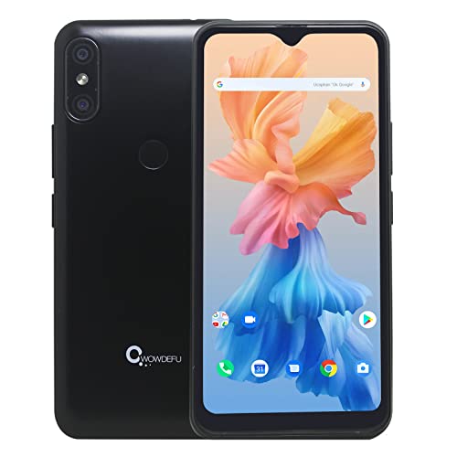 Smartphone Pantalla Waterdrop de 6.1 pulgadas,5G WiFi,Desbloqueo de teléfono Android 11.0,Huella digital+Face ID,Teléfono...