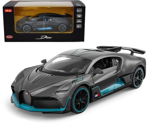 RASTAR 1:32 Bugatti DIVO Modelo Pullback de Metal Fundido miniatura 1