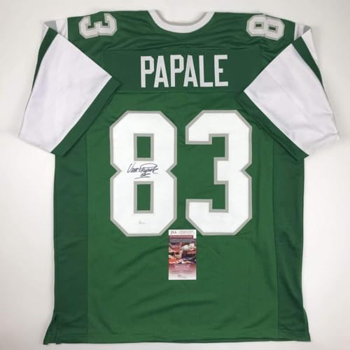 Autographed/Signed Vince Papale Philadelphia Green Football Jersey JSA COA
