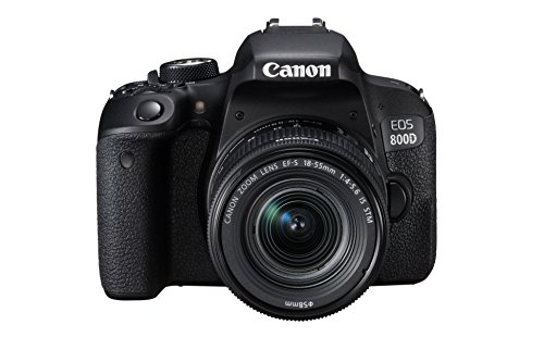 Canon EOS 800D Digital SLR Camera and EF-S 18-55mm f/4-5.6 IS STM Lens - Black