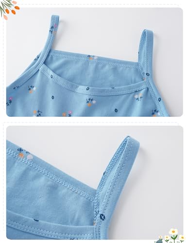 Happy Cherry Cotton Camisole Girl's Undershirts Elasticity Cami Vests Soft Breathable Printed Tank Tops 3 Pack for 2-12 Years3