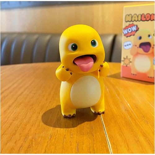 WYLVLG Nailong Figures Funny Daily Series Collectible Figures Yellow Cute Office Desk Decor 4.1-7.3cm Height Mini Figurine (Funny face)