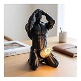 BINGONE Bold Male Figure Table Lamp, Artistic Statue Light, Cool Lamps for Men, Steampunk Table Lamp, Vintage Industrial Metal Robot Table lamp, Desktop Light for Bedside Desk Room Decoration (1 PCS)