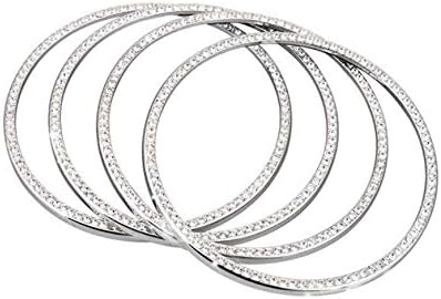 Compatible with Mercedes Benz Bling Accessories 2015-2021 W205 C300 W213 E350 GLC CLS Speaker Horn Rings Car Bling Interior Accessories for Women