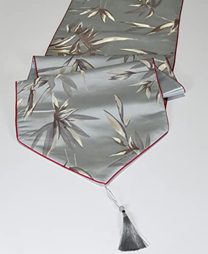 Holiselear Multi-Size Blue Colorful Leaves Luxury Exquisite Table Runner 108 Inches Long, 13 X 108, For Kitchen Tea/Coffee Table Dining Room Decoration Party Dresser #TOP2