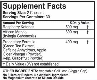 Herbal Nutrition Razadvanced Raspberry Ketones Weight Loss Complex, 2 Bottle Pack, 120 Capsules, 1200Mg Per Serving African Mango, Apple Cider Vinegar, Green Tea And Kelp #TOP7
