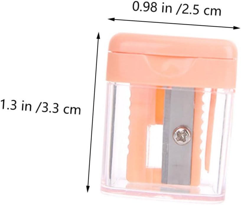 4pcs Eyeliner Pencil Sharpener with Lid, ABS Stainless Steel