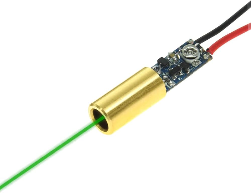 Economic Industrial Green Dot Laser Module, Class 3R, VLM-520-74 LPA, 3~6 VDC, 520nm, Industrial Alignment Green Laser Head