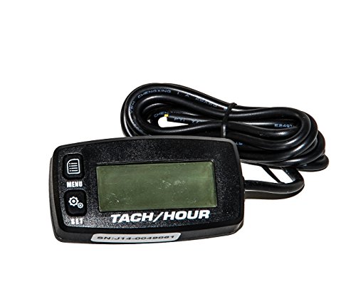 OZ-USA Tach Hour Meter Tachometer RPM Backlit Display Motorcycle ATV Dirtbike Buggy Outboard mototcycle Boat Works with All Gas Powered Engines