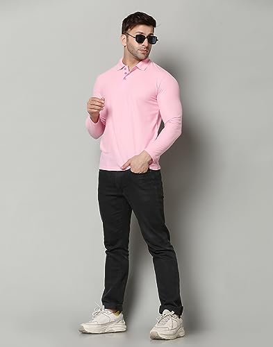 Image of INKKR Full Sleeve Men's Solid Polo Neck T-Shirt Combo