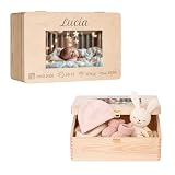 Maverton Caja Madera Bebé Personalizable con Foto L - 30 x 19,5 cm