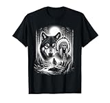 Native American Indian Wolf Chief Design Art Tee