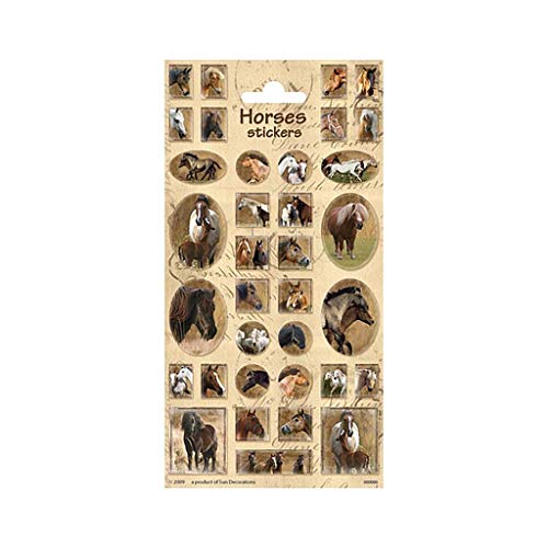 Peterkin 5111 Stickers Pferden 3 Horses, Multicolour