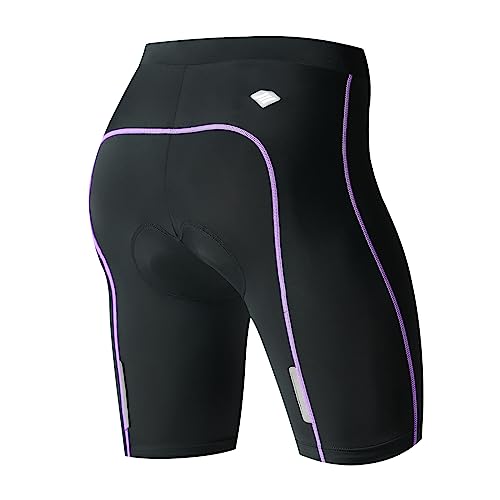 Santic Women's Padded Cycling Capris - Purple, EU Size XL - Image 2