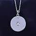 AFFY Aztec Mayan Sun Calendar Charm Pendant Necklace for Men and Women 14K White Gold Plated 925 Sterling Silver Medallion Pendant Necklace with 18-Inch Rope chain