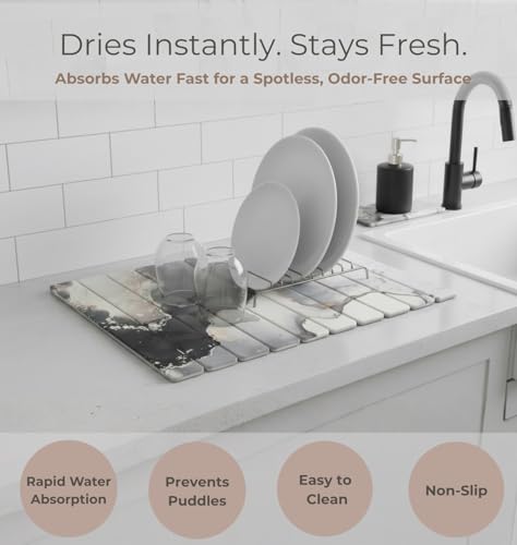 Tapete de secado de platos de diatomeas plegable con 50% de descuento