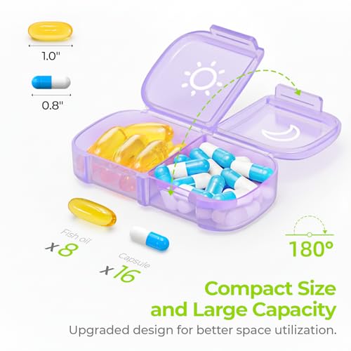 Image of AUVON Weekly Pill Organizer 2 Times a Day, One-Sided Opening, Easy to Use
